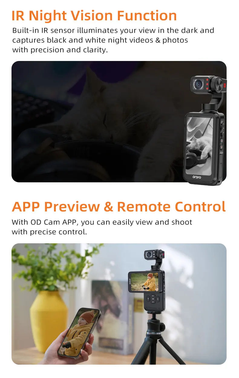 ORDRO M5 Action Camera 4k