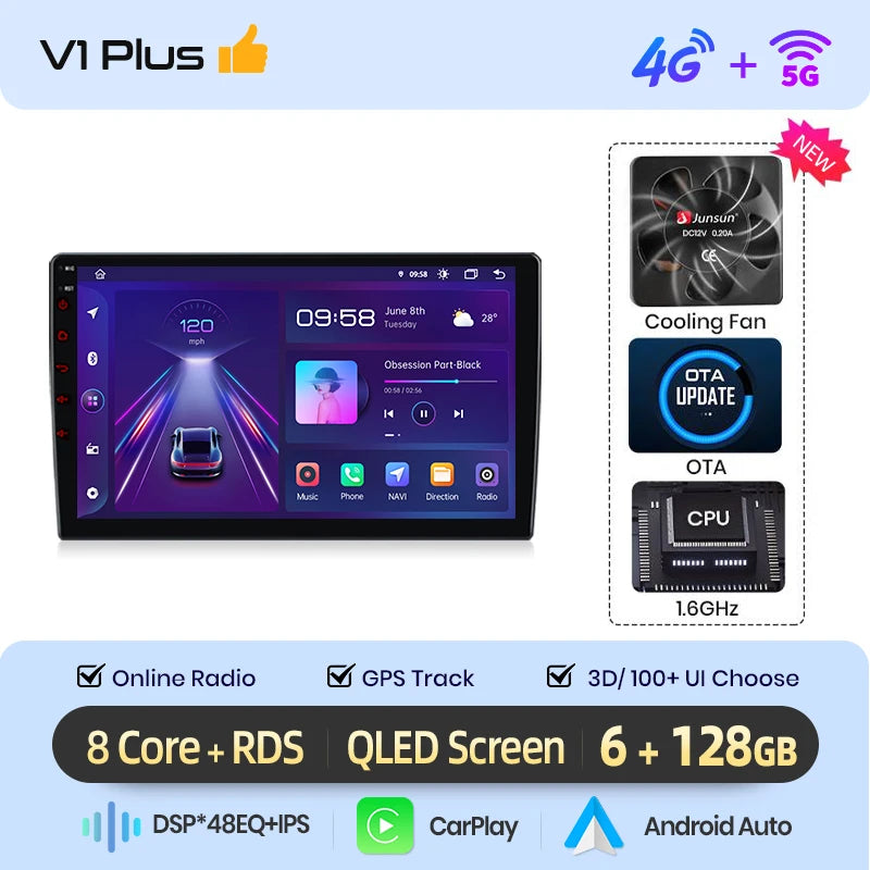 Junsun Wireless CarPlay Android Auto