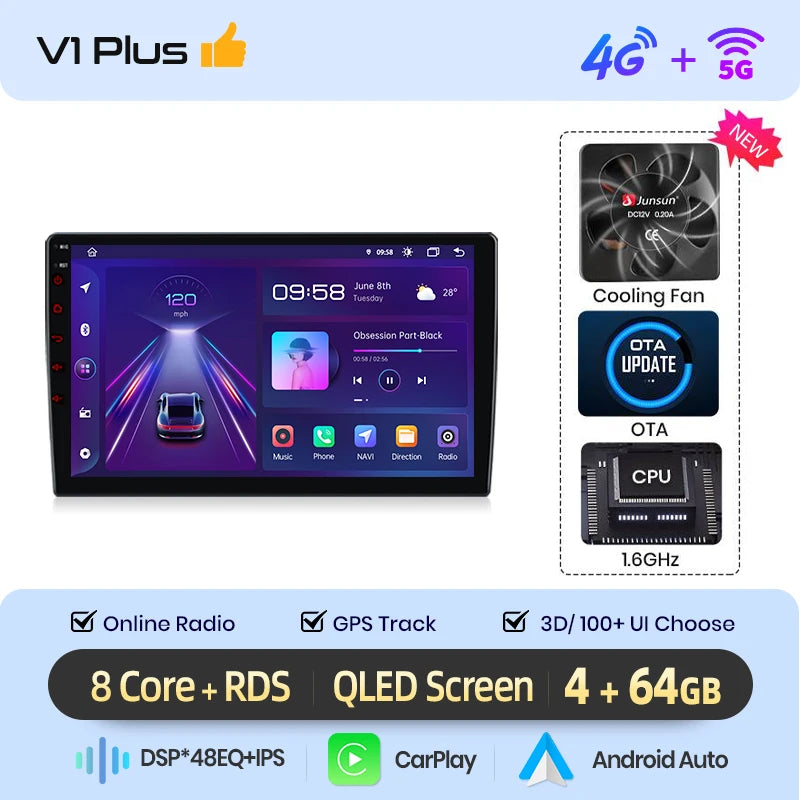 Junsun Wireless CarPlay Android Auto