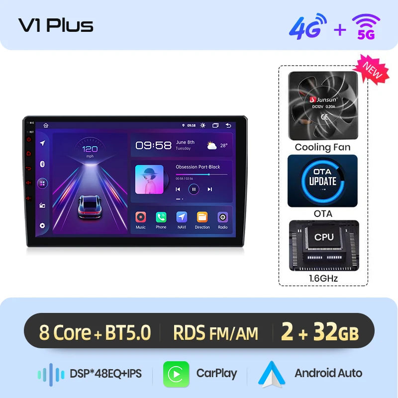 Junsun Wireless CarPlay Android Auto